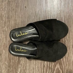 Lulu’s Suede Slides
